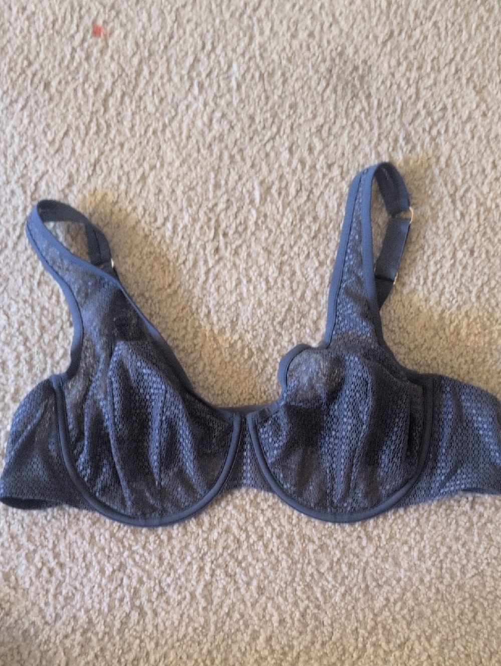 ThirdLove Slate Blue Mesh Underwire Unlined Modern Mesh Scoop Bra 40B
